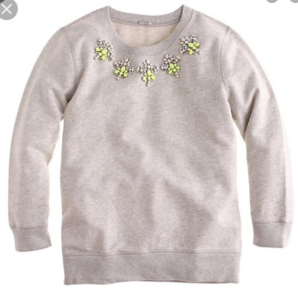 J. Crew Jeweled Sweatshirt